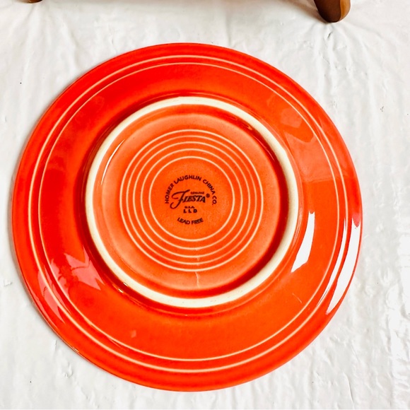 3 Piece Fiesta Persimmon Plates Modern Lead Free - Picture 8 of 11